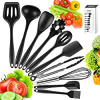 Newdora Utensilios de Cocina de Silicona Resistentes al Calor- 10 Piezas Herramientas antiadherentes para Hornear en la…